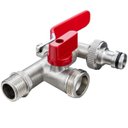 Ver mais imagens de Tanque de Plástico 40l Preto + Torneira com Duas Saídas + Sifão Sanfonado com Copo Preto + Veda Rosc