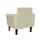 Ver imagem 3 de Poltrona Estofada Decorativa Para Escritório Classic Corano Bege - LM DECOR
