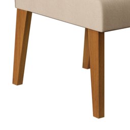 Sala de Jantar DJ Móveis Rubi Tampo Chanfrado Curvo 170x0,25 com 6 Cadeiras Lia - 10