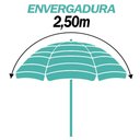 Ver imagem 2 de Guarda-sol Premium Zaka Alumínio 2.5 Metros Marinho Grande Reforçado