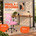 Ver imagem 7 de Conjunto de Escritório Mesa Pérola e Cadeira Begônia Mesh Rosa