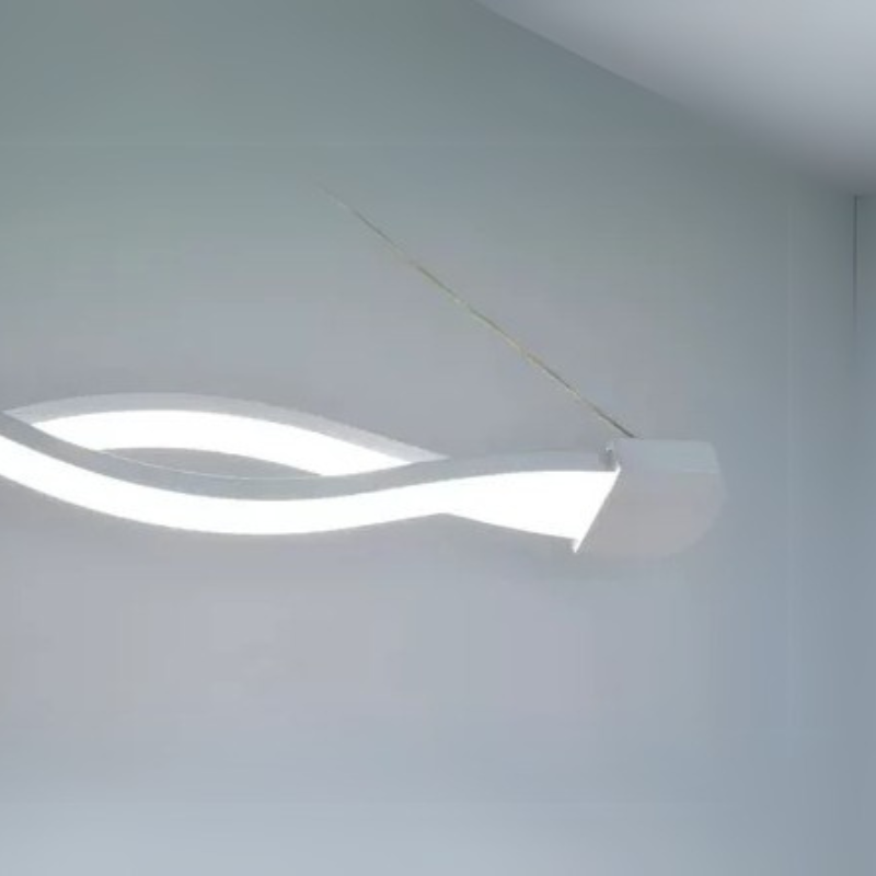Pendente Ondulado Geometric Led Dimerizável 0602 36w Bivolt Branco - 3