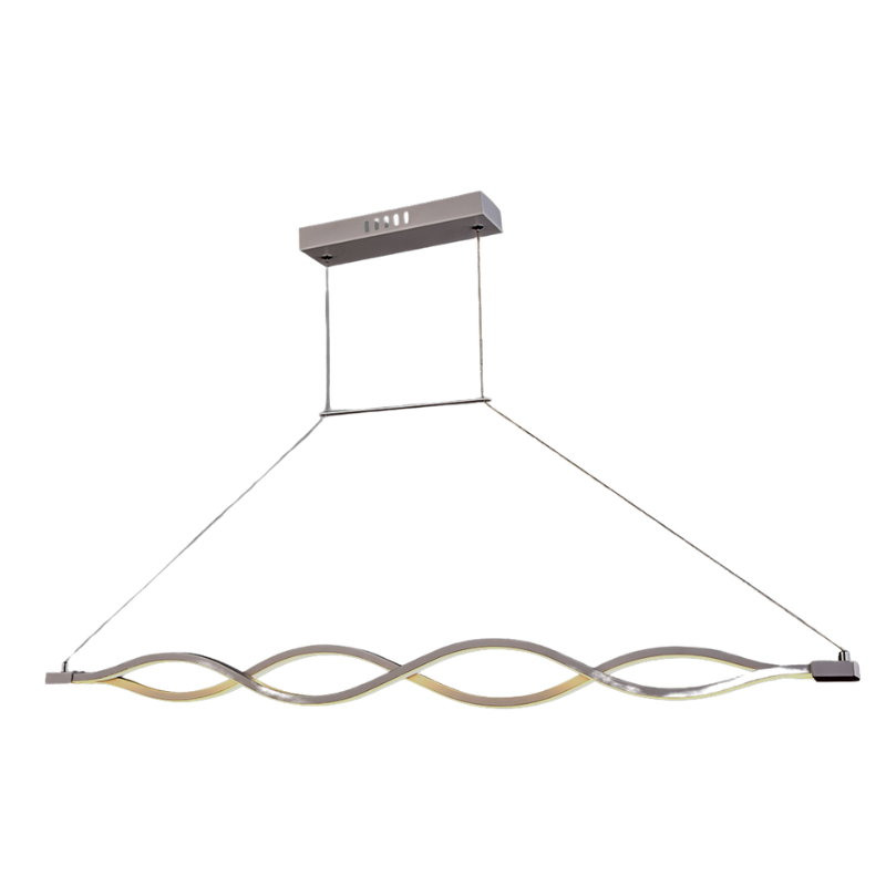 Pendente Ondulado Geometric Led Dimerizável 0602 36w Bivolt Branco - 1
