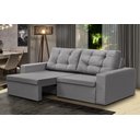 Ver imagem 1 de Sofá Retrátil 2 Lugares 1,80m Liz Suede Cinza Adonai Estofados