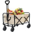 Ver imagem 1 de Carrinho Vagao Utilitario Dobravel Carga Roda Grande Capacidade Caçamba Armazenamento Terreno Jardim