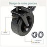 Carrinho Vagao Utilitario Dobravel Carga Roda Grande Capacidade Caçamba Armazenamento Terreno Jardim - 5