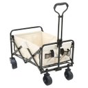 Ver imagem 4 de Carrinho Vagao Utilitario Dobravel Carga Roda Grande Capacidade Caçamba Armazenamento Terreno Jardim