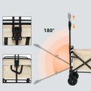 Ver imagem 6 de Carrinho Vagao Utilitario Dobravel Carga Roda Grande Capacidade Caçamba Armazenamento Terreno Jardim