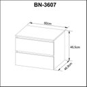 Ver imagem 4 de Conjunto de Banheiro com Gabinete Suspenso 2 Gavetas e Espelheira 3 Prateleiras Branco