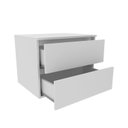 Ver imagem 3 de Conjunto de Banheiro com Gabinete Suspenso 2 Gavetas e Espelheira 3 Prateleiras Branco