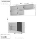 Ver imagem 4 de Cozinha Compacta Planejada 3 Peças 2 Aéreos 1 Balcão Soho CabeCasa MadeiraOriginals Cinza/Branco/Grafite