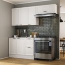 Ver imagem 1 de Cozinha Compacta Planejada 3 Peças 2 Aéreos 1 Balcão Soho CabeCasa MadeiraOriginals Branco