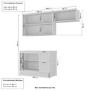 Ver imagem 4 de Cozinha Compacta Planejada 3 Peças 2 Aéreos 1 Balcão Soho CabeCasa MadeiraOriginals Branco