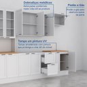 Ver imagem 6 de Cozinha Compacta Planejada 3 Peças 2 Aéreos 1 Balcão Soho CabeCasa MadeiraOriginals Branco