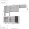 Cozinha Compacta 4 Peças 1 Paneleiro Duplo 2 Aéreos 1 Balcão Soho CabeCasa MadeiraOriginals - 5