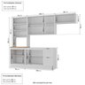Cozinha Compacta 4 Peças 1 Paneleiro Duplo 2 Aéreos 1 Balcão Soho CabeCasa MadeiraOriginals - 5