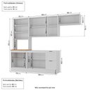 Ver imagem 4 de Cozinha Compacta Planejada 4 Peças 1 Paneleiro Duplo 2 Aéreos 1 Balcão Soho CabeCasa MadeiraOriginals Branco