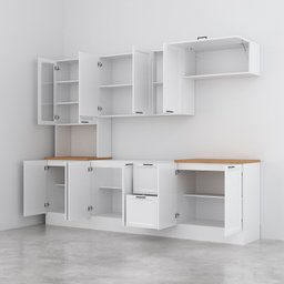 Cozinha Compacta 5 Peças 1 Paneleiro Duplo 2 Aéreos 2 Balcões Soho Cabecasa Madeiramadeira - 9