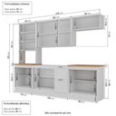 Ver imagem 3 de Cozinha Compacta Planejada 5 Peças 1 Paneleiro Duplo 2 Aéreos 2 Balcões Soho CabeCasa MadeiraOriginals Branco