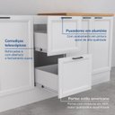 Ver imagem 7 de Cozinha Compacta Planejada 5 Peças 1 Paneleiro Duplo 2 Aéreos 2 Balcões Soho CabeCasa MadeiraOriginals Branco