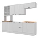 Ver imagem 4 de Cozinha Compacta Planejada 5 Peças 1 Paneleiro Duplo 2 Aéreos 2 Balcões Soho CabeCasa MadeiraOriginals Branco