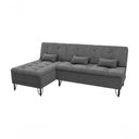 Ver imagem 1 de Sofá Cama com Chaise 3 Lugares 2,00 Mts Nice Matrix Chumbo