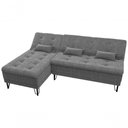 Ver imagem 4 de Sofá Cama com Chaise 3 Lugares 2,00 Mts Nice Matrix Chumbo