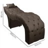 Maca Estofada para Clínica de Estética Facial com Capitonê Andressa Marrom Veludo Home Marrom - 5