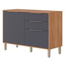 Ver imagem 1 de Balcão de Cozinha Divina Esplêndida Brilhante Celeste Áurea 120cm Cinamomo/titânio com Tampo Mdf