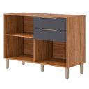 Ver imagem 2 de Balcão de Cozinha Divina Esplêndida Brilhante Celeste Áurea 120cm Cinamomo/titânio com Tampo Mdf