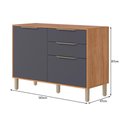 Ver imagem 3 de Balcão de Cozinha Divina Esplêndida Brilhante Celeste Áurea 120cm Cinamomo/titânio com Tampo Mdf