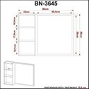 Ver imagem 6 de Conjunto de Banheiro com Gabinete Suspenso 1 Gaveta, Espelheira e Armário com Rodízio Branco/Amêndoa