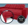 Sofá Jobim 2,05m Assento Retrátil e Reclinável Velosuede - NETSOFAS - 7
