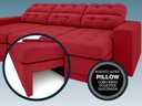 Ver imagem 7 de Sofá Jobim 2,05m Assento Retrátil e Reclinável Velosuede - NETSOFAS