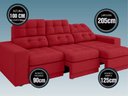 Ver imagem 3 de Sofá Jobim 2,05m Assento Retrátil e Reclinável Velosuede - NETSOFAS