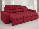 Ver imagem 1 de Sofá Jobim 2,05m Assento Retrátil e Reclinável Velosuede - NETSOFAS
