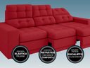 Ver imagem 5 de Sofá Jobim 2,05m Assento Retrátil e Reclinável Velosuede - NETSOFAS