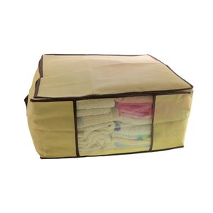 Caixa Organizadora Roupas Multiuso Toalha Lençóis Roupa De Cama Em TNT Dobrável 45x45x20cm