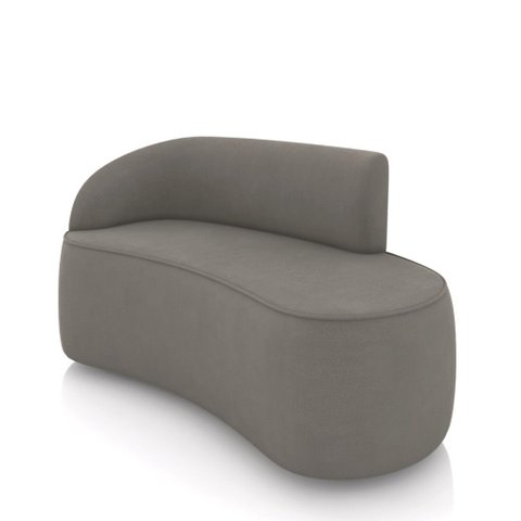 Sofá 2 Lugares Orgânico 140 Cm Morgan Suede L01 - D’Rossi