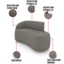 Ver imagem 3 de Sofá 2 Lugares Orgânico 140 Cm Morgan Suede L01 - D’Rossi