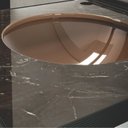 Ver imagem 4 de Gabinete para Banheiro 60 cm Fenix Nero Branco/Marrom/Preto