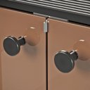 Ver imagem 6 de Gabinete para Banheiro 60 cm Fenix Nero Branco/Marrom/Preto