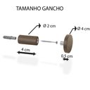 Ver imagem 7 de Espelho Decorativo Adnet Marrom Alça Corino Rajado 40 cm Redondo Marrom/Rajado, 40 cm