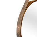 Ver imagem 4 de Espelho Decorativo Adnet Marrom Alça Corino Rajado 40 cm Redondo Marrom/Rajado, 40 cm