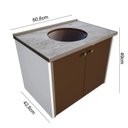Ver imagem 4 de Gabinete Estruturado Fenix Marmo 60 cm - 15 mm Branco/Bege