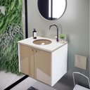 Ver imagem 1 de Gabinete Estruturado Fenix Marmo 60 cm - 15 mm Branco/Bege