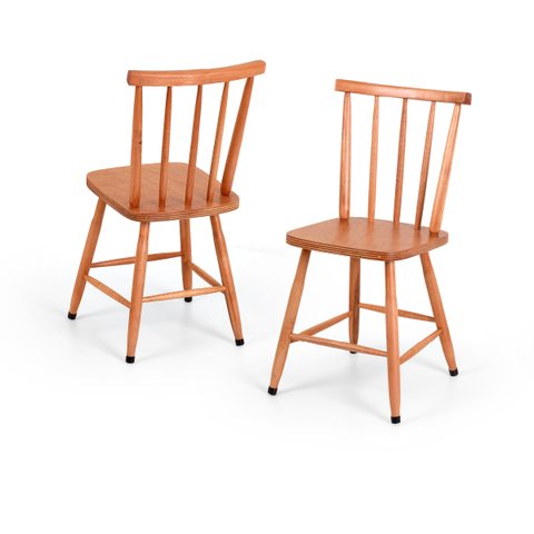 Kit 2 Cadeiras Colonial Clássica Rustica Madeira Maciça Mel