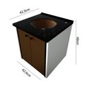 Ver imagem 6 de Gabinete para Banheiro 42 cm Fenix Nero Branco/Marrom/Preto
