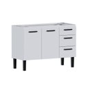 Ver mais imagens de Gabinete para Cozinha em Aço Atena - Pia 120cm Branco