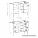 Ver imagem 7 de Gabinete para Cozinha em Aço Atena - Pia 120cm Branco